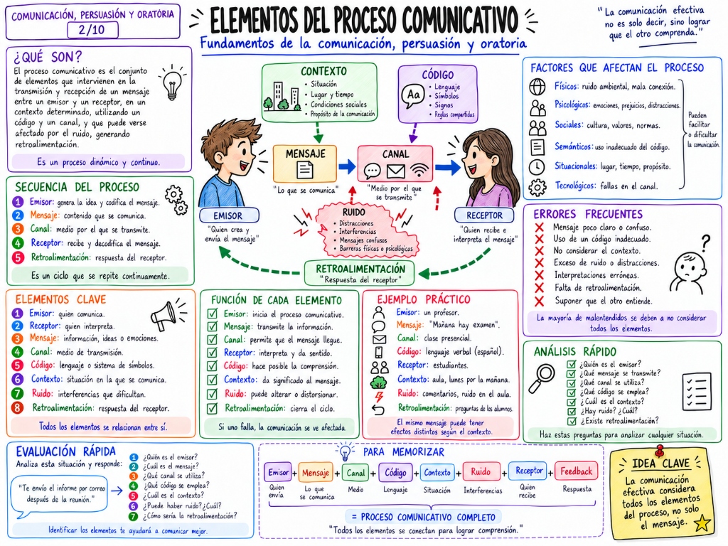 Elementos del Proceso Comunicativo — Mapa Visual 03