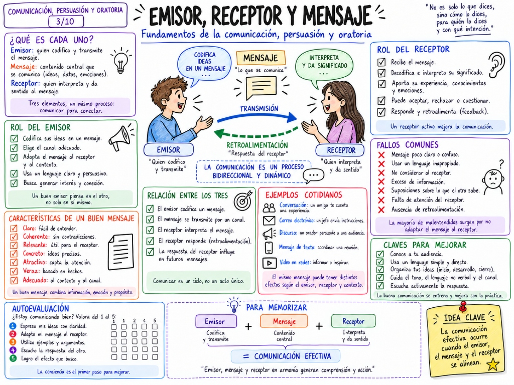 Emisor, Receptor y Mensaje — Mapa Visual 05