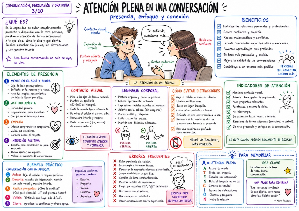 Atención Plena en una Conversación — Mapa Visual 06