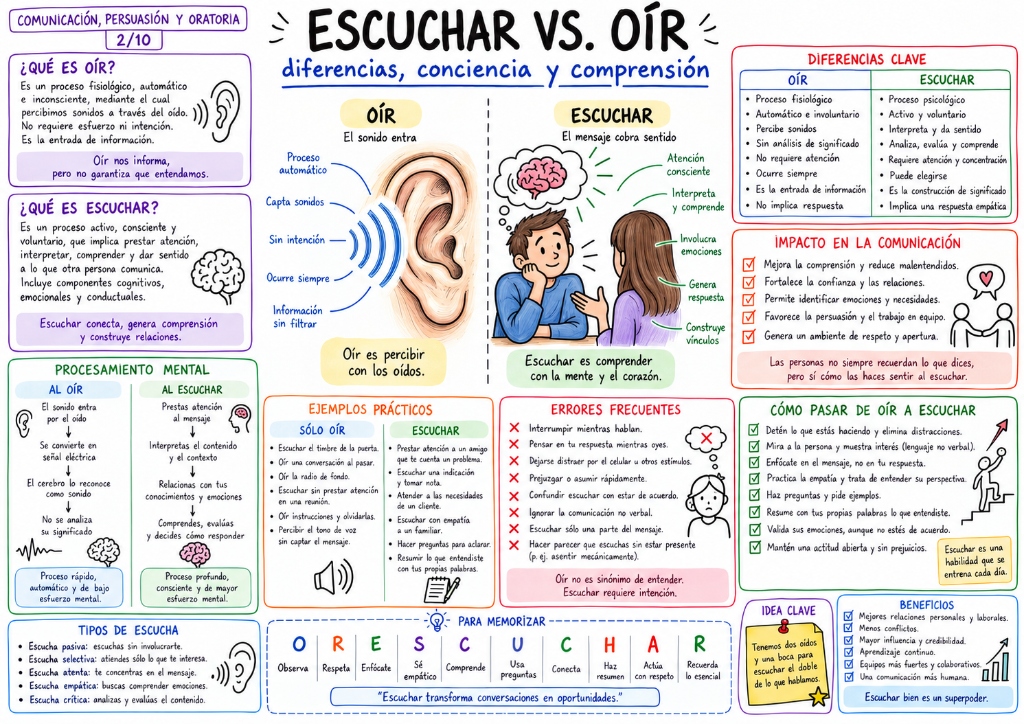 Escuchar vs. Oír — Mapa Visual 04