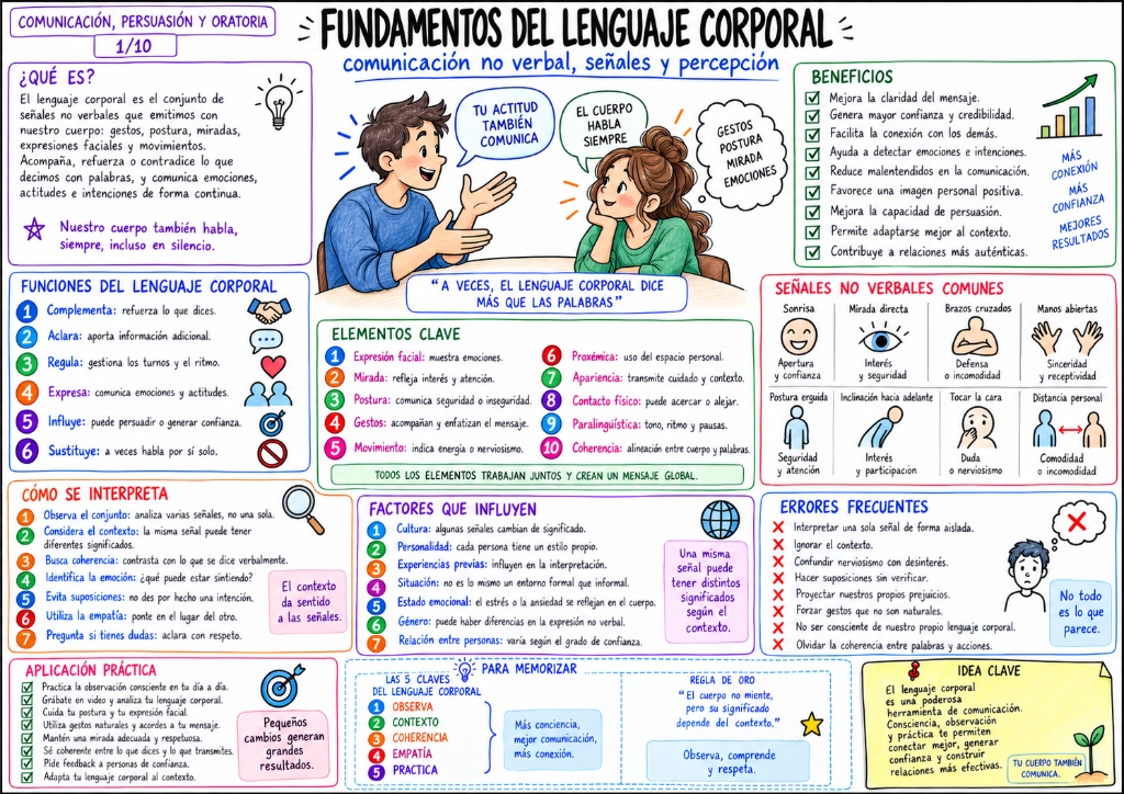 Fundamentos del Lenguaje Corporal — Mapa Visual 01