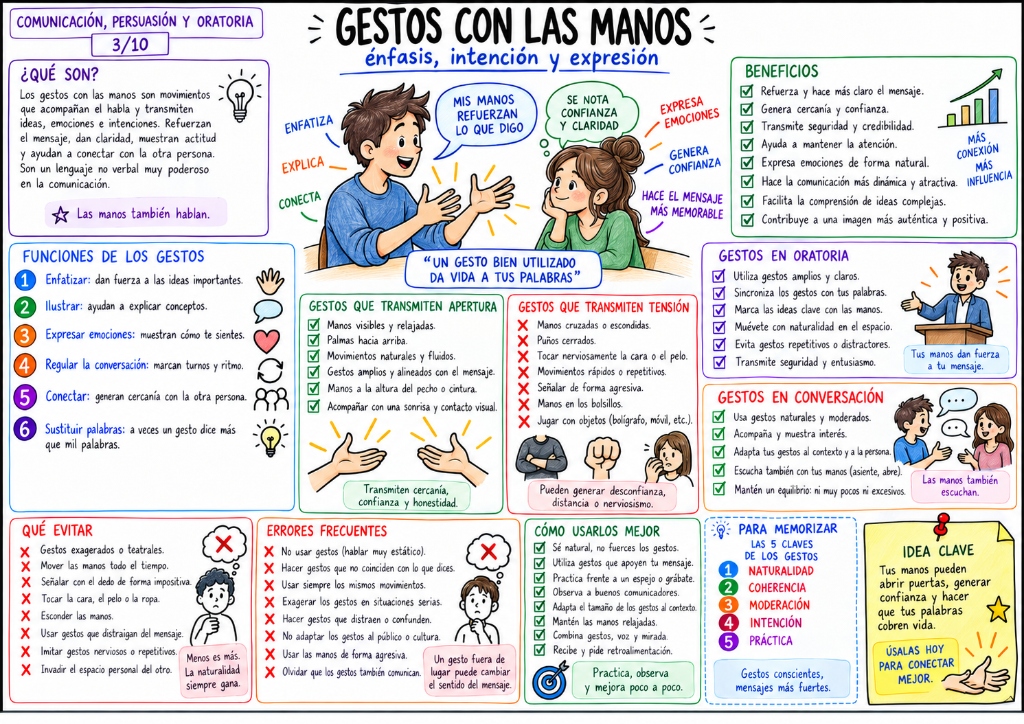 Gestos con las Manos — Mapa Visual 05